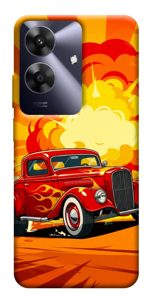 Чехол Retro comics car для Realme Note 60