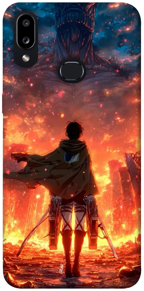 Чехол Attack on titan eren для Galaxy A10s (2019)