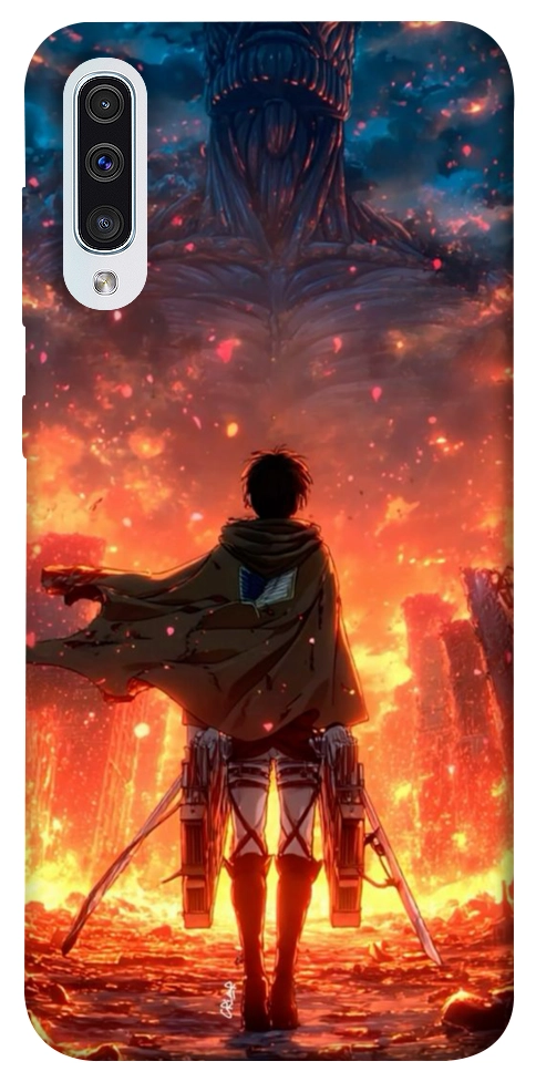 Чехол Attack on titan eren для Galaxy A50 (2019)