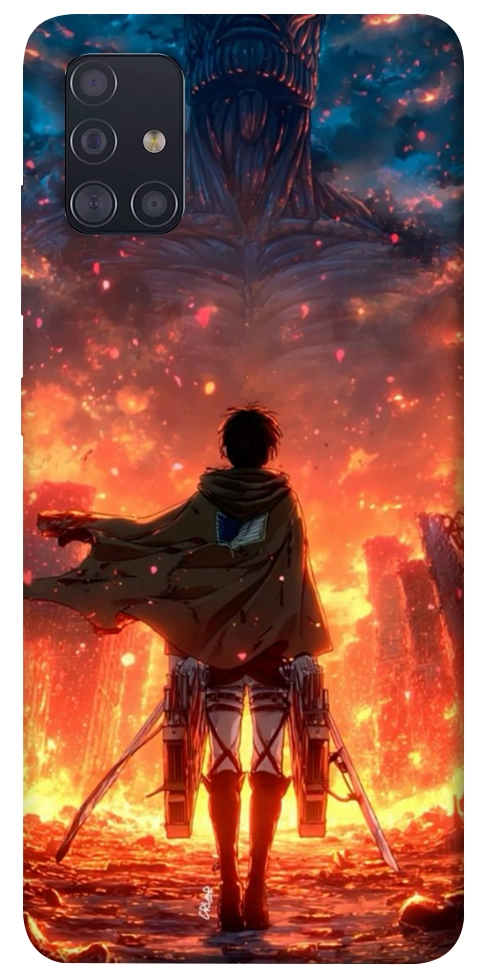 Чехол Attack on titan eren для Galaxy A51 (2020)