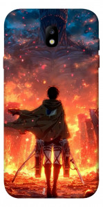 Чехол Attack on titan eren для Galaxy J7 (2017)