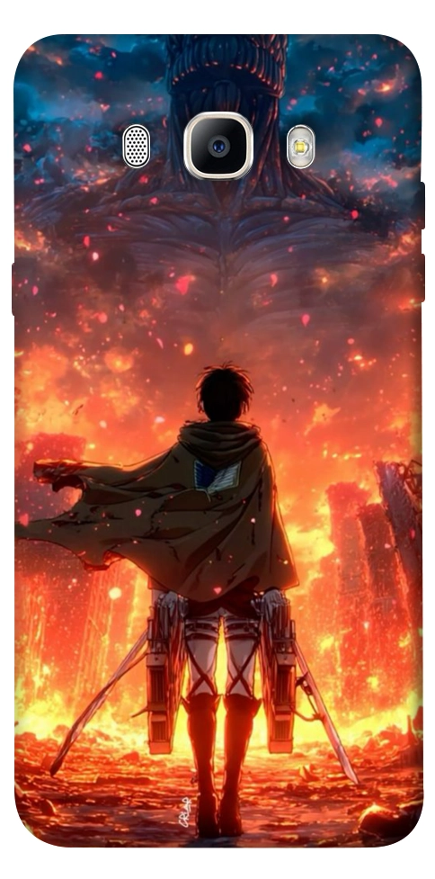 Чехол Attack on titan eren для Galaxy J5 (2016)