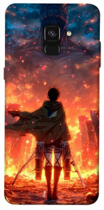 Чехол Attack on titan eren для Galaxy A8 (2018)