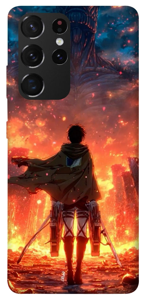 Чехол Attack on titan eren для Galaxy S21 Ultra