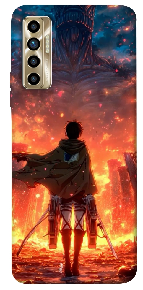 Чехол Attack on titan eren для TECNO Camon 17P