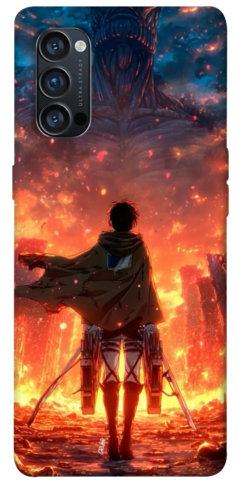 Чохол Attack on titan eren для Oppo Reno 4 Pro 5G