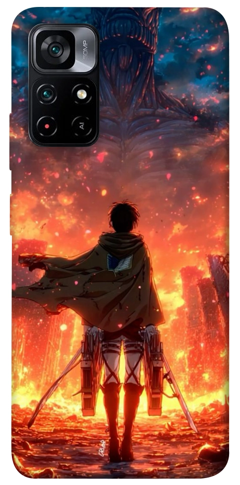 Чохол Attack on titan eren для Xiaomi Poco M4 Pro 5G