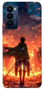 Чохол Attack on titan eren для Tecno Camon 18 P