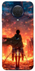 Чехол Attack on titan eren для Nokia G10