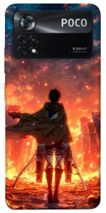 Чохол Attack on titan eren для Xiaomi Poco X4 Pro