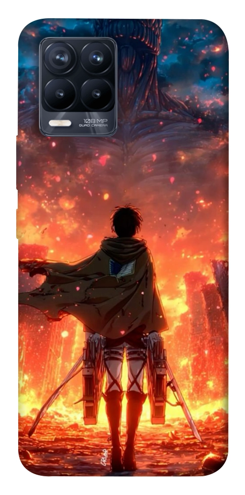 Чехол Attack on titan eren для Realme 8 Pro