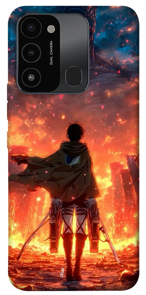 Чехол Attack on titan eren для TECNO Spark 8C