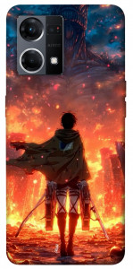 Чехол Attack on titan eren для Oppo Reno 7 4G