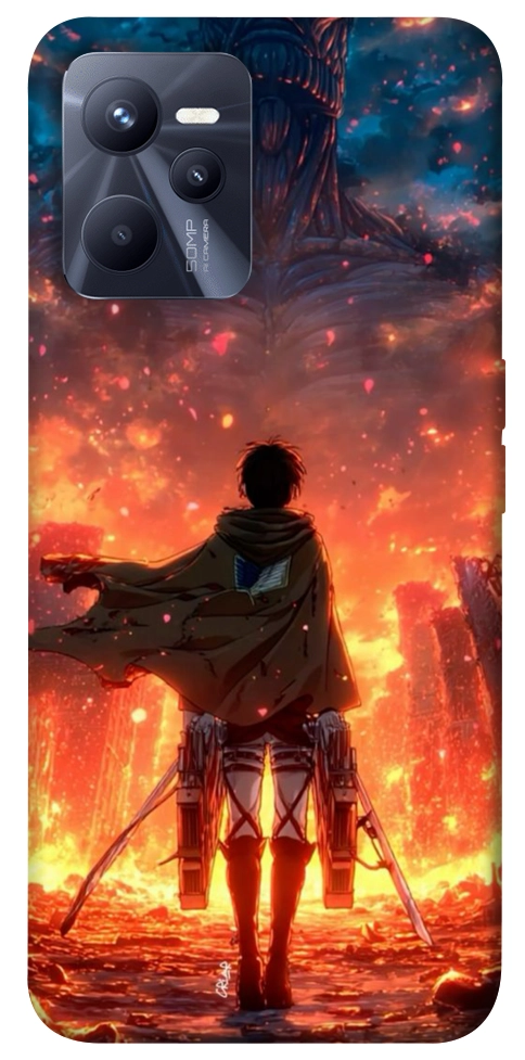 Чехол Attack on titan eren для Realme C35