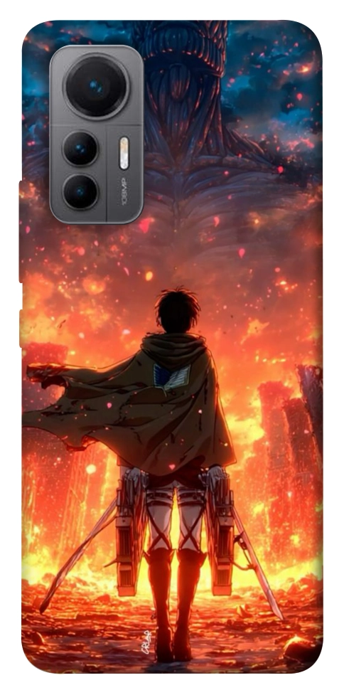 Чехол Attack on titan eren для Xiaomi 12 Lite