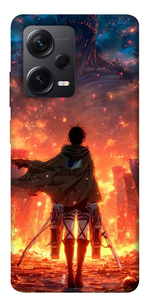 Чохол Attack on titan eren для Xiaomi Redmi Note 12 Pro 5G