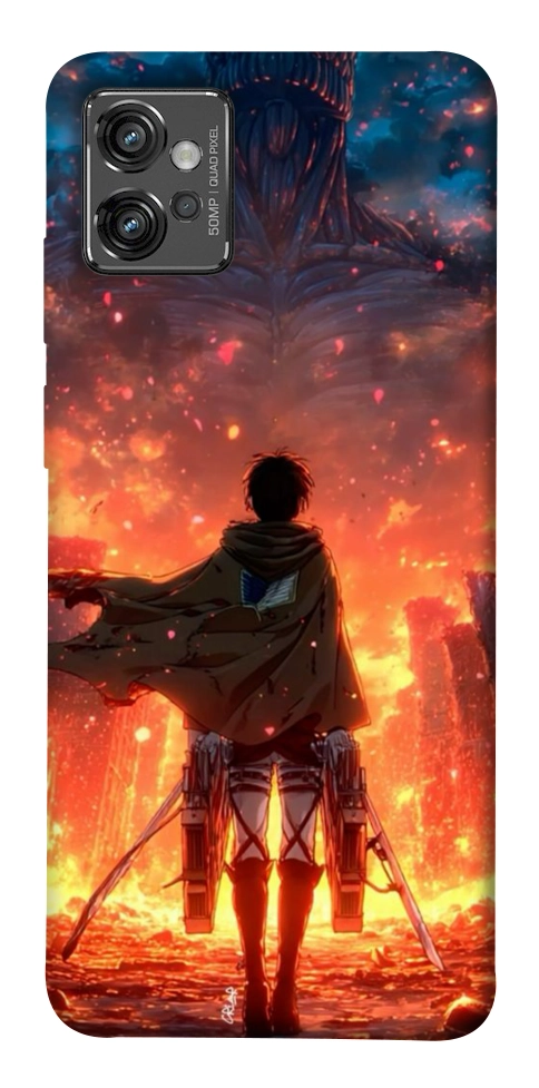 Чехол Attack on titan eren для Motorola Moto G32