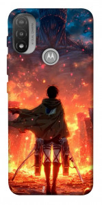 Чехол Attack on titan eren для Motorola Moto E20