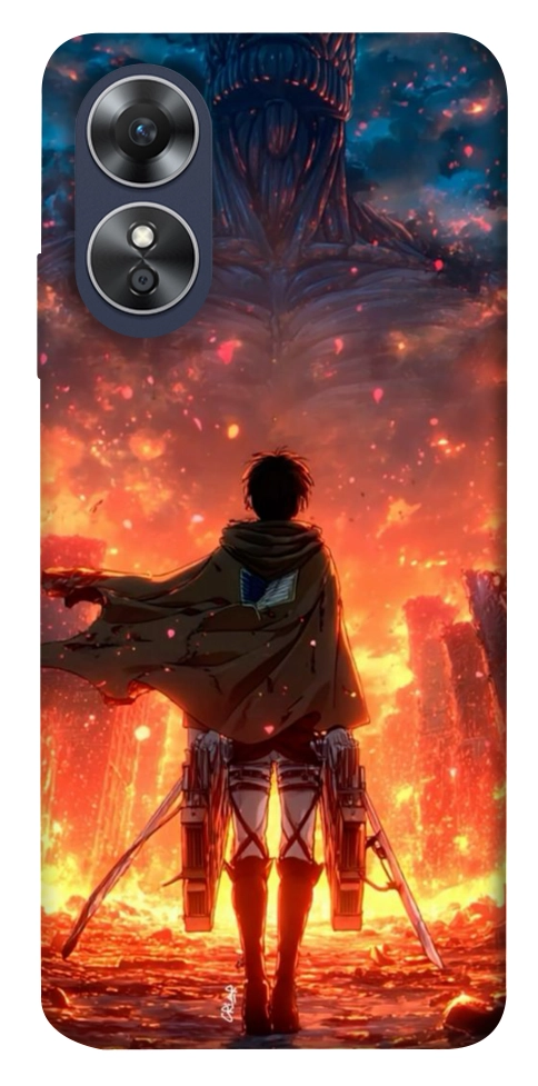 Чохол Attack on titan eren для Oppo A17