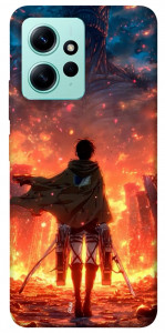 Чехол Attack on titan eren для Xiaomi Redmi Note 12 4G