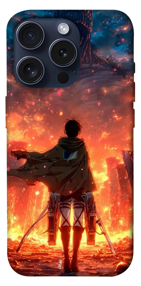 Чохол Attack on titan eren для iPhone 15 Pro