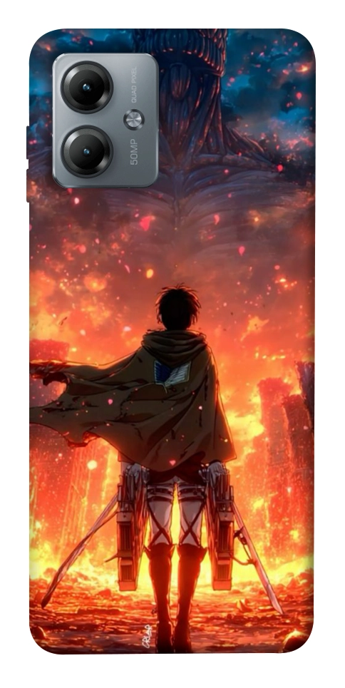 Чехол Attack on titan eren для Motorola Moto G14