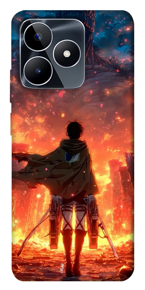 Чехол Attack on titan eren для Realme C53