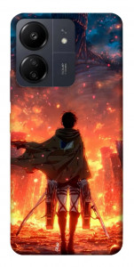 Чехол Attack on titan eren для Xiaomi Redmi 13C