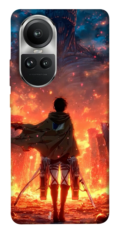 Чохол Attack on titan eren для Oppo Reno 10