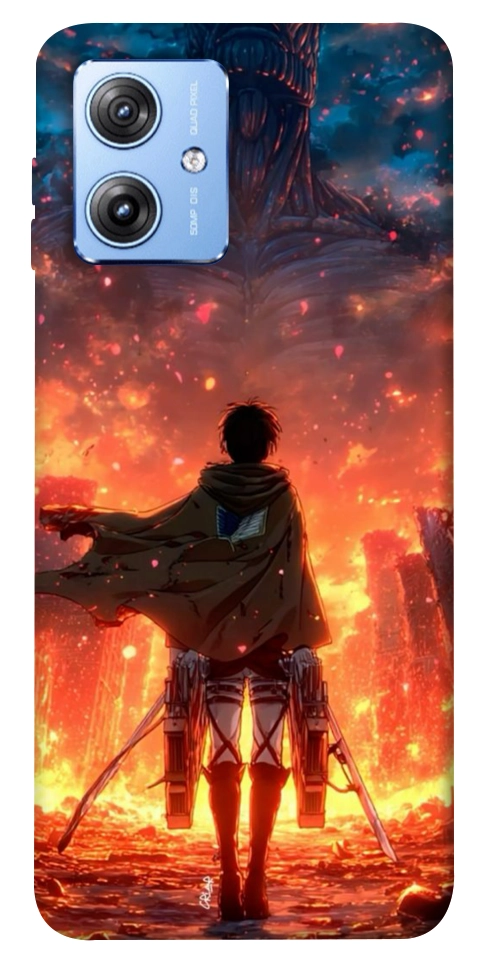 Чохол Attack on titan eren для Motorola Moto G84