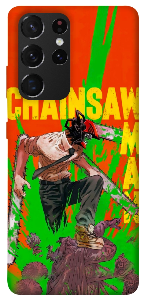 Чехол Chainsaw man для Galaxy S21 Ultra