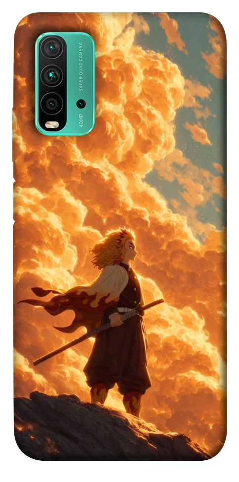 Чехол Demon slayer kyojuro для Xiaomi Redmi Note 9 4G