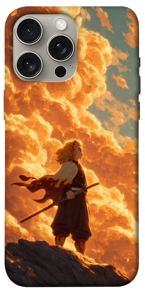 Чехол Demon slayer kyojuro для iPhone 15 Pro Max