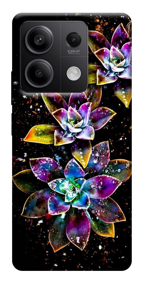 Чохол Flowers on black для Xiaomi Redmi Note 13 5G