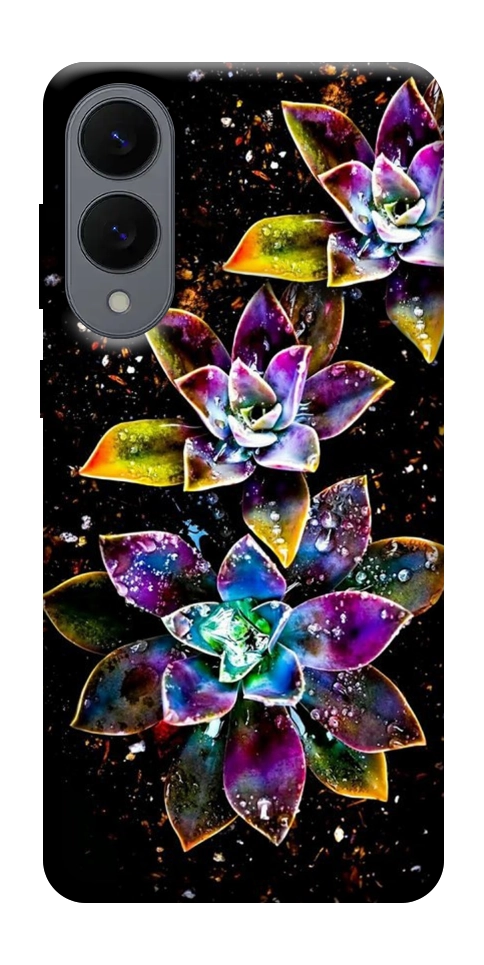 Чохол Flowers on black для Galaxy S25 Edge