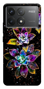 Чехол Flowers on black для Xiaomi Poco F6 Pro