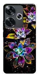 Чехол Flowers on black для Xiaomi Poco F6