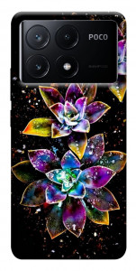 Чехол Flowers on black для Xiaomi Poco X6 Pro