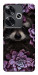 Чехол Енот в цветах для Xiaomi Poco F6