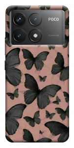 Чехол Порхающие бабочки для Xiaomi Poco F6 Pro