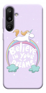 Чехол Believe in your dreams unicorn для Galaxy M16 5G