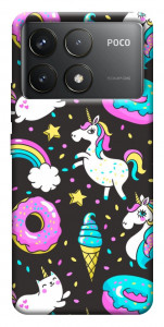 Чохол Паттерн єдинороги для Xiaomi Poco F6 Pro