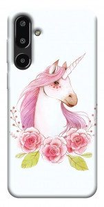 Чехол Единорог с цветами для Galaxy F16 5G