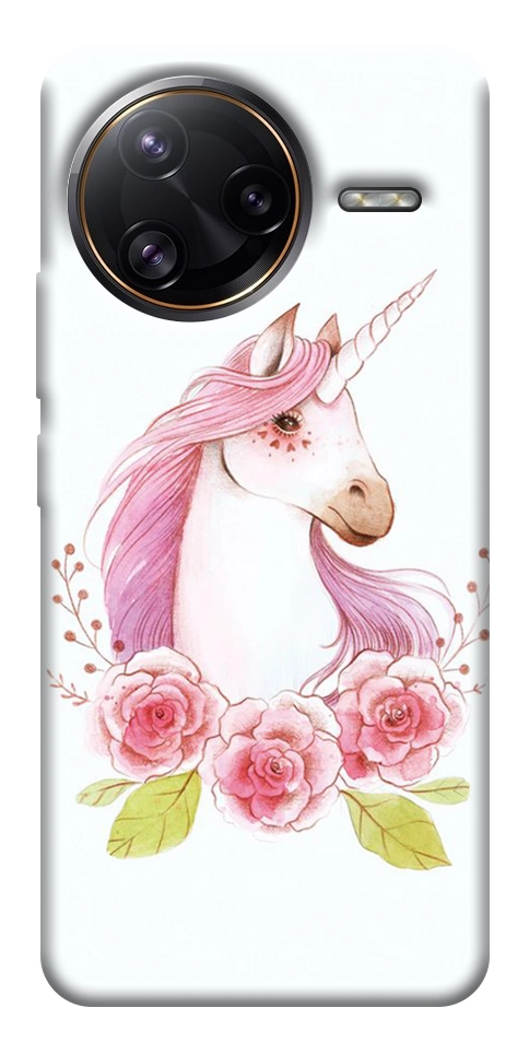 Чохол Єдиноріг з квітами для Xiaomi Poco F7 Ultra