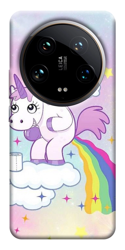 Чехол Единорог с радугой для Xiaomi 14 Ultra