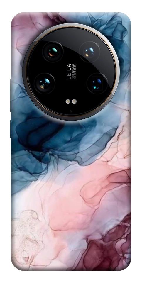 Чехол Розово-голубые разводы для Xiaomi 14 Ultra
