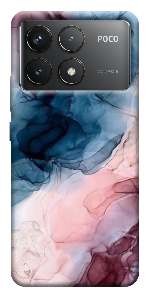 Чохол Рожево-блакитні розводи для Xiaomi Poco F6 Pro