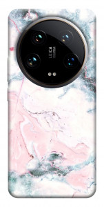 Чехол Розово-голубой мрамор для Xiaomi 14 Ultra