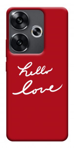 Чехол Hello love для Xiaomi Poco F6