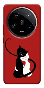 Чехол Влюбленные коты для Xiaomi 14 Ultra